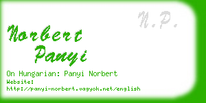 norbert panyi business card